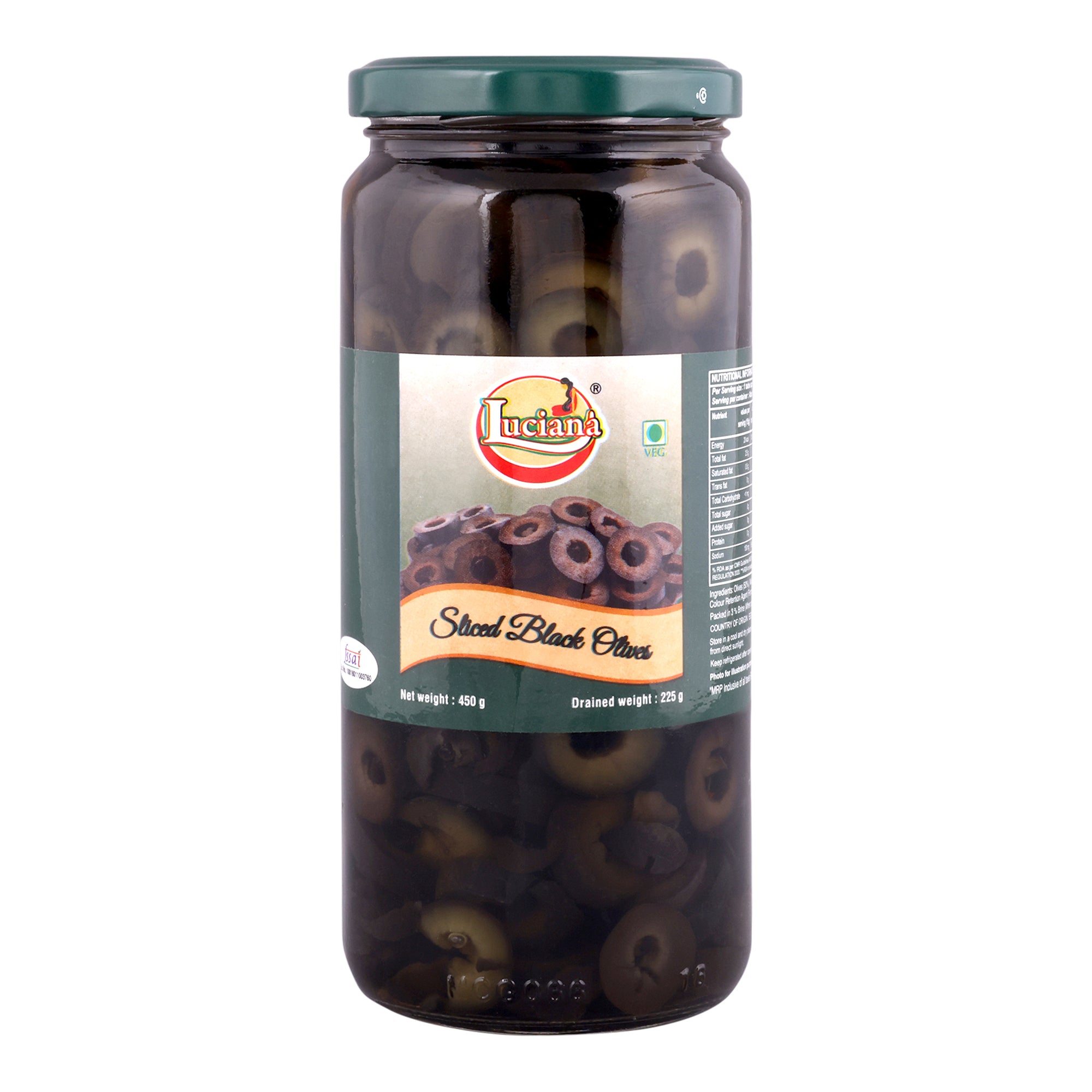 Luciana Black Slice Olive