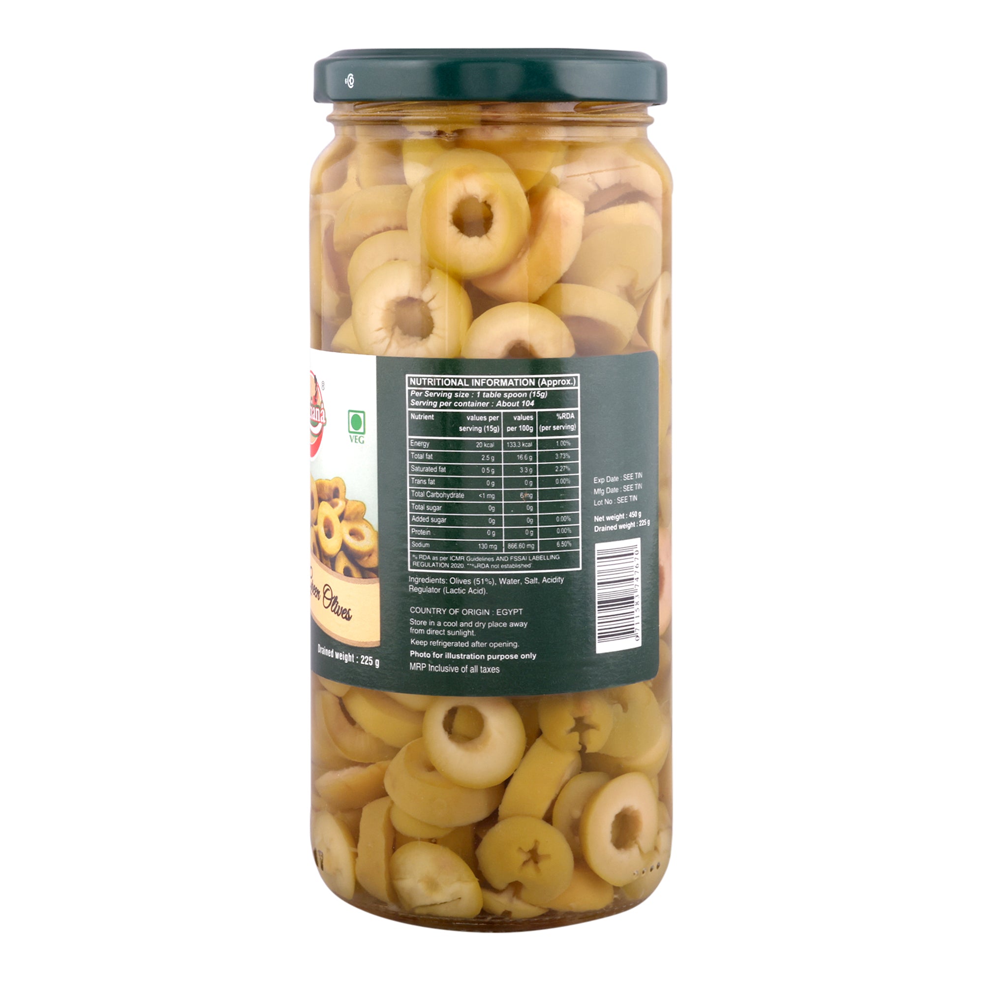 Luciana Green Slice Olive