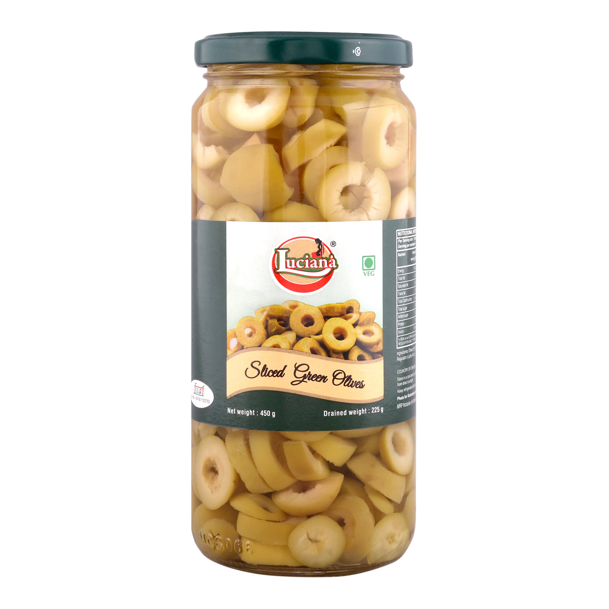 Luciana Green Slice Olive