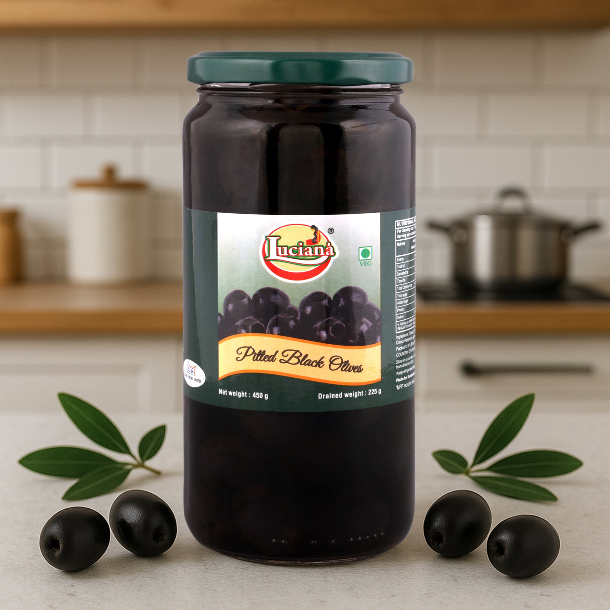 Luciana Pitted Black Olive