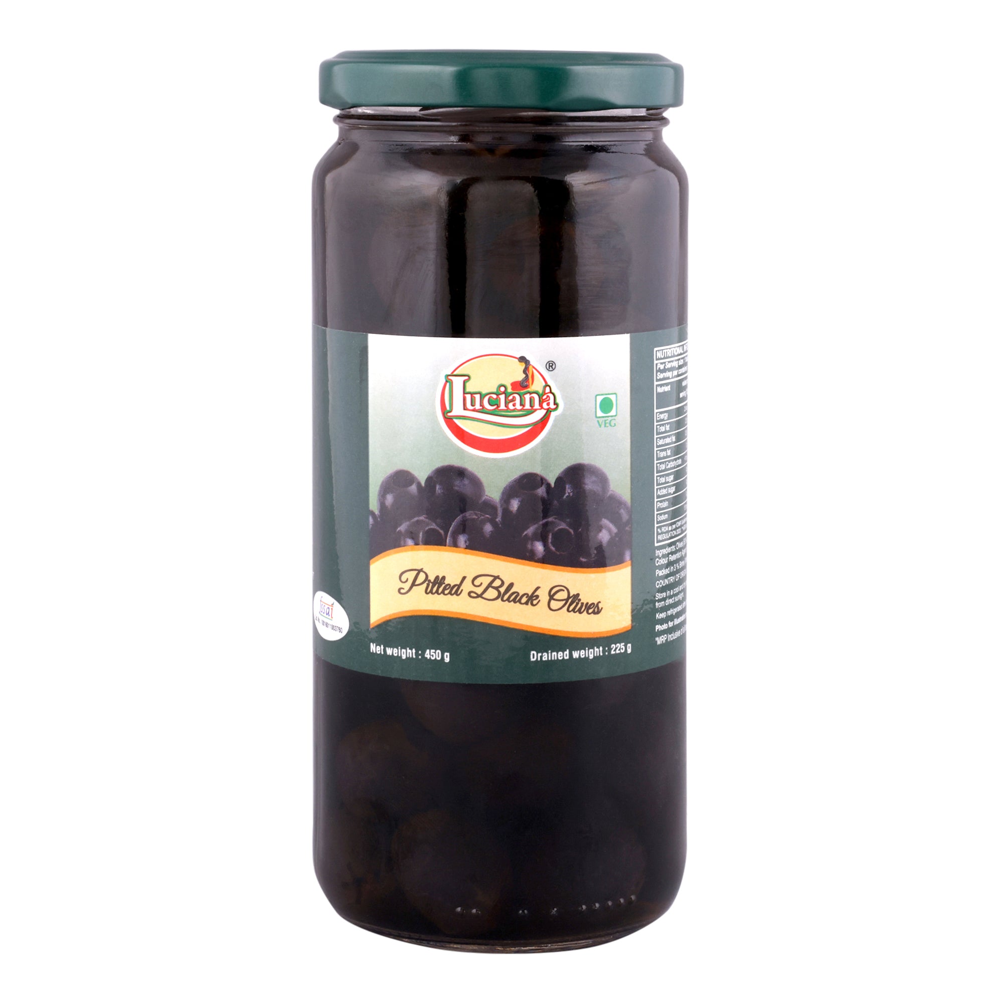 Luciana Pitted Black Olive